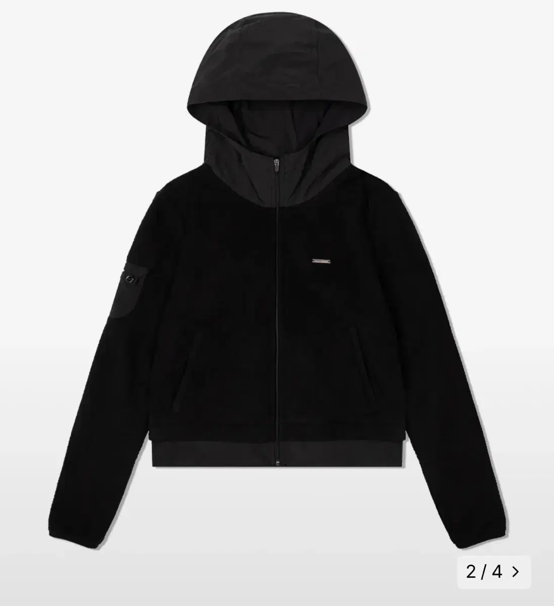 미세키서울, Fleece zip-up hoodie BLACK